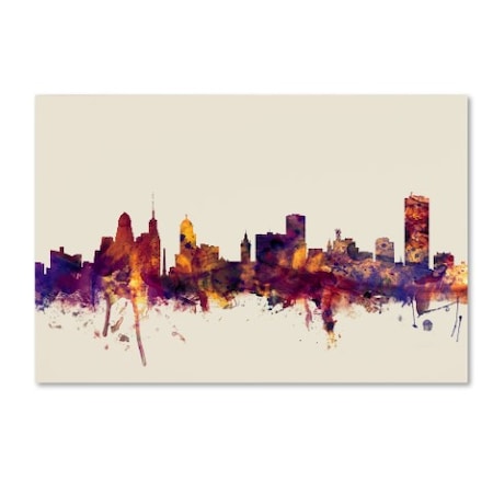 Trademark Fine Art Michael Tompsett 'Buffalo New York Skyline' Canvas Art, 22x32 MT0978-C2232GG